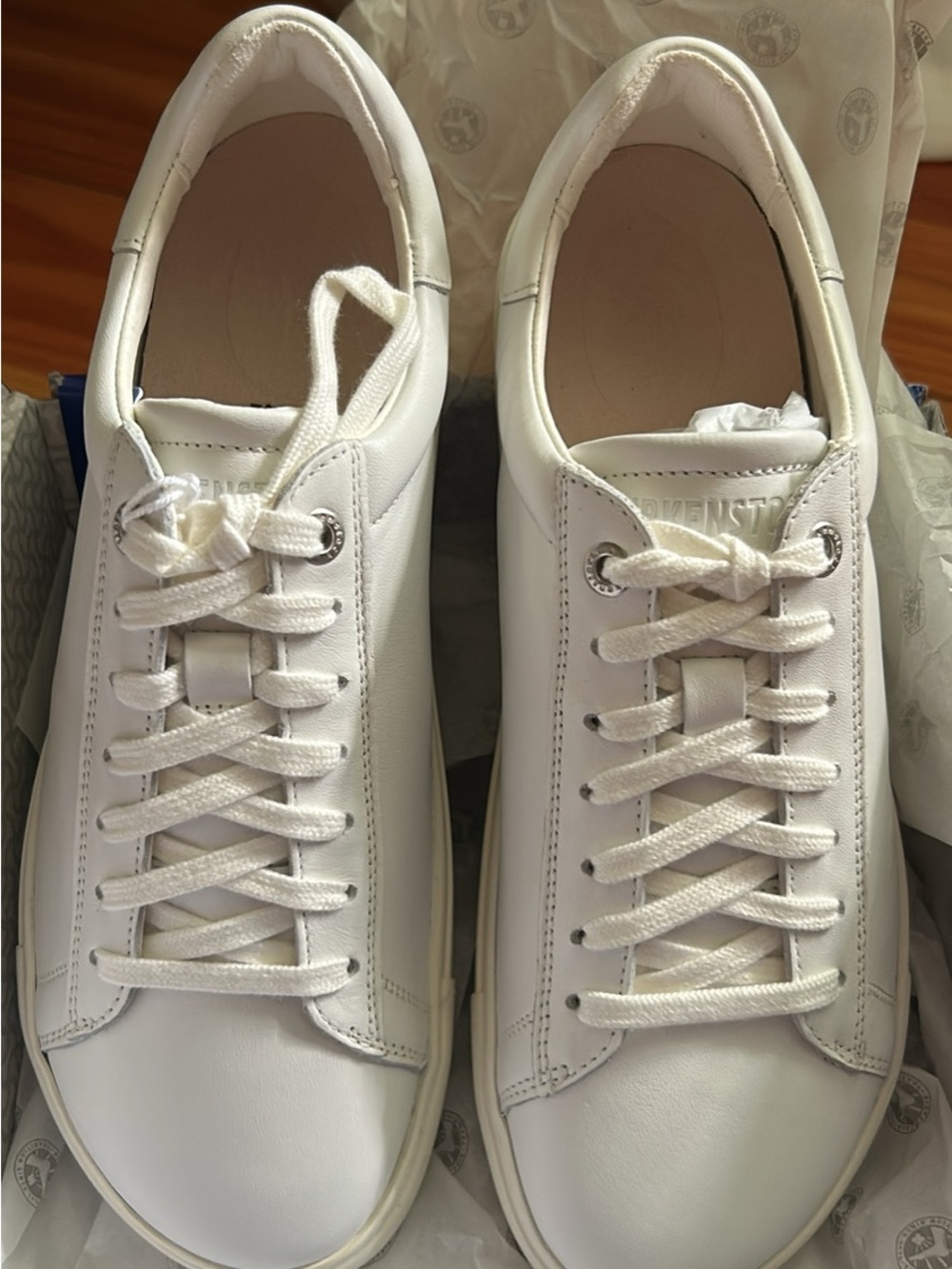 Birkenstock White bend low Leather Sneakers